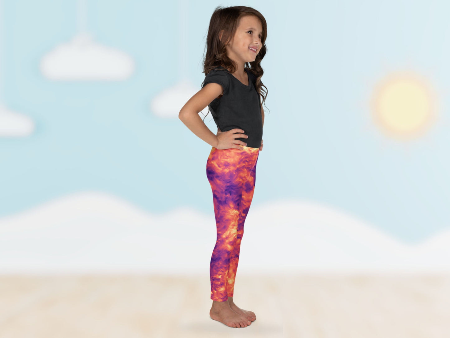 Tie Dye Magma Turbulence Toddler Leggings