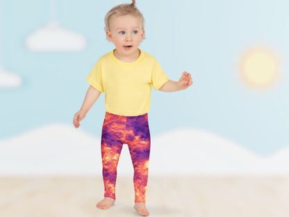 Tie Dye Magma Turbulence Toddler Leggings