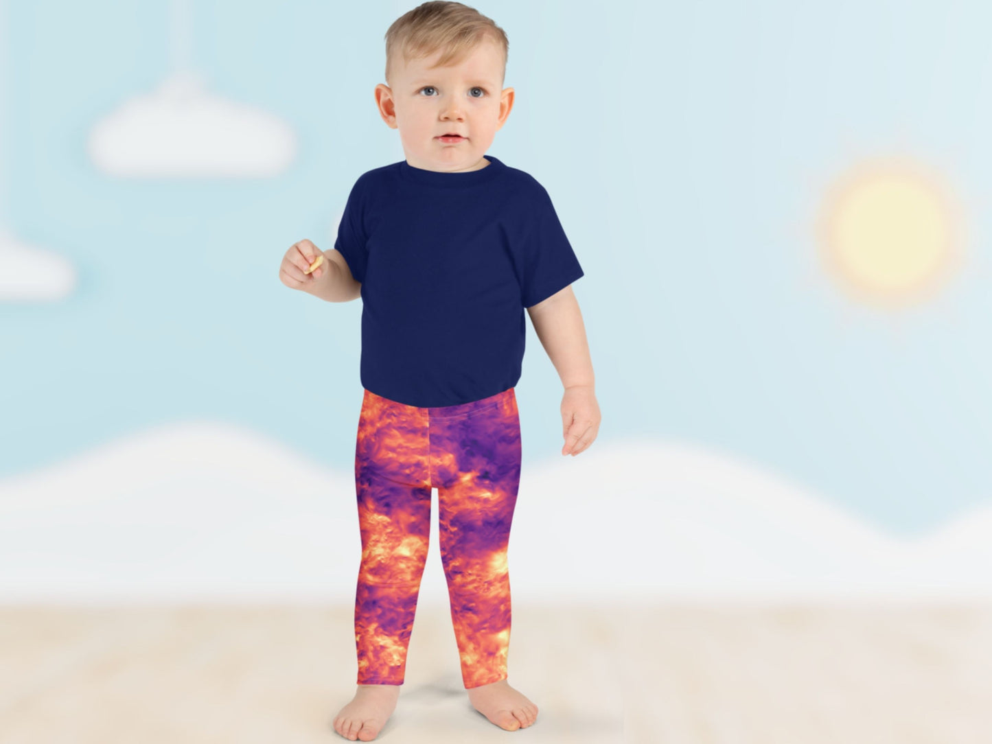 Tie Dye Magma Turbulence Toddler Leggings
