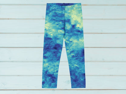 Tie Dye Water Blue Turbulence Toddler Leggings