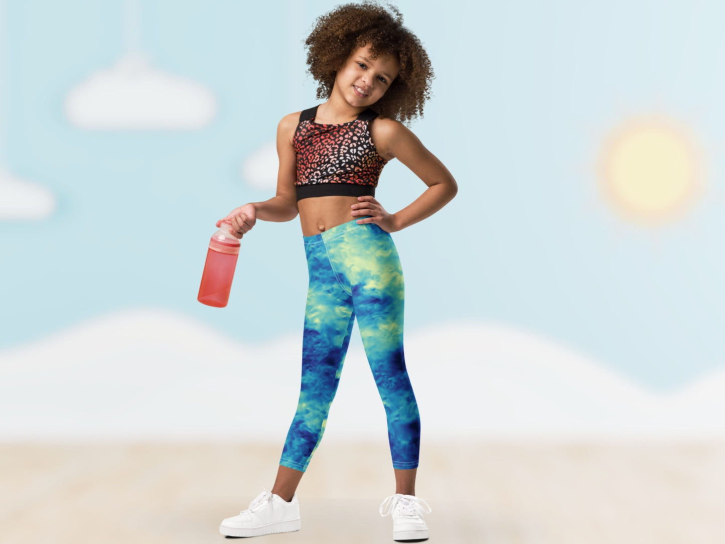Tie Dye Water Blue Turbulence Toddler Leggings