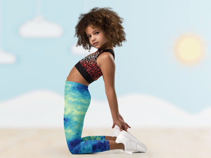 Tie Dye Water Blue Turbulence Toddler Leggings