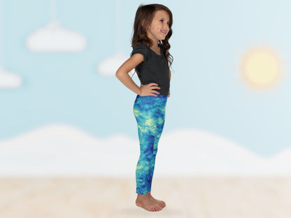 Tie Dye Water Blue Turbulence Toddler Leggings