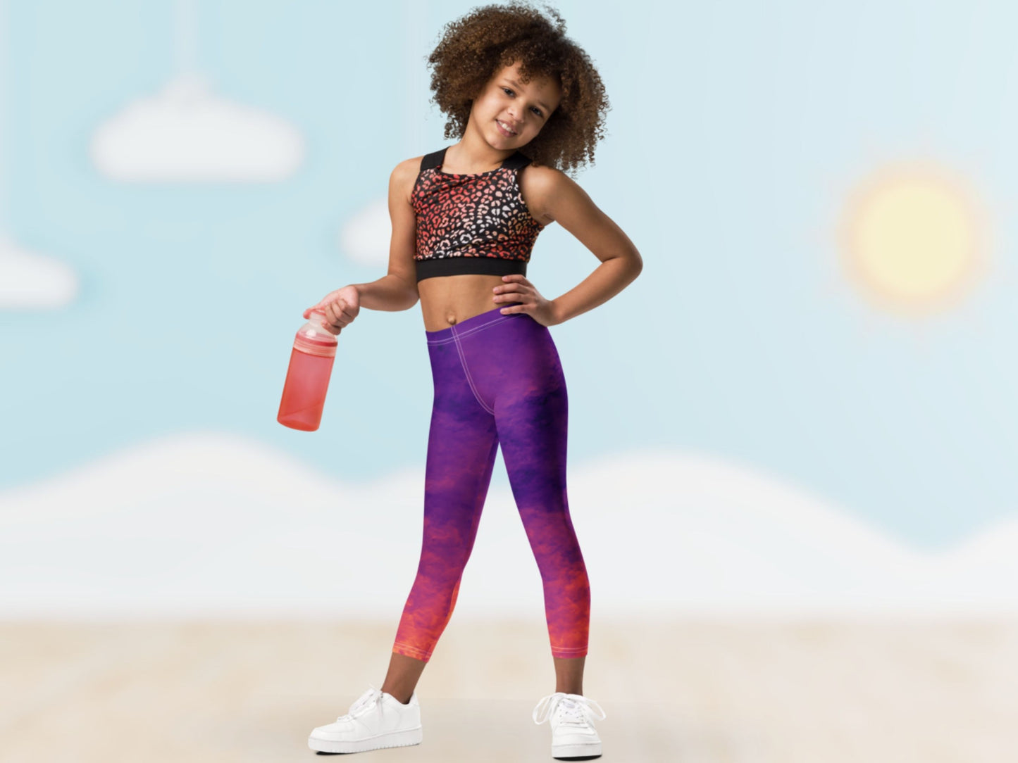 Gradient Magma Turbulence Kids Leggings