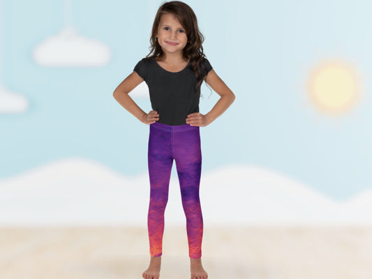 Gradient Magma Turbulence Kids Leggings