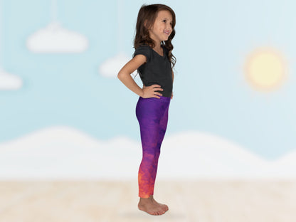 Gradient Magma Turbulence Kids Leggings