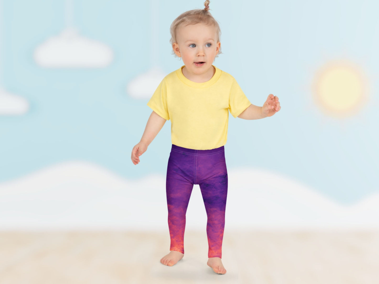 Gradient Magma Turbulence Kids Leggings