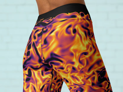 Vorticity Fire Turbulence High Waisted Leggings
