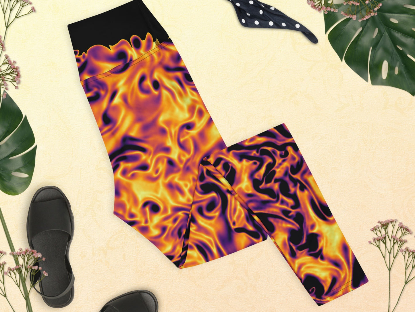 Vorticity Fire Turbulence High Waisted Leggings