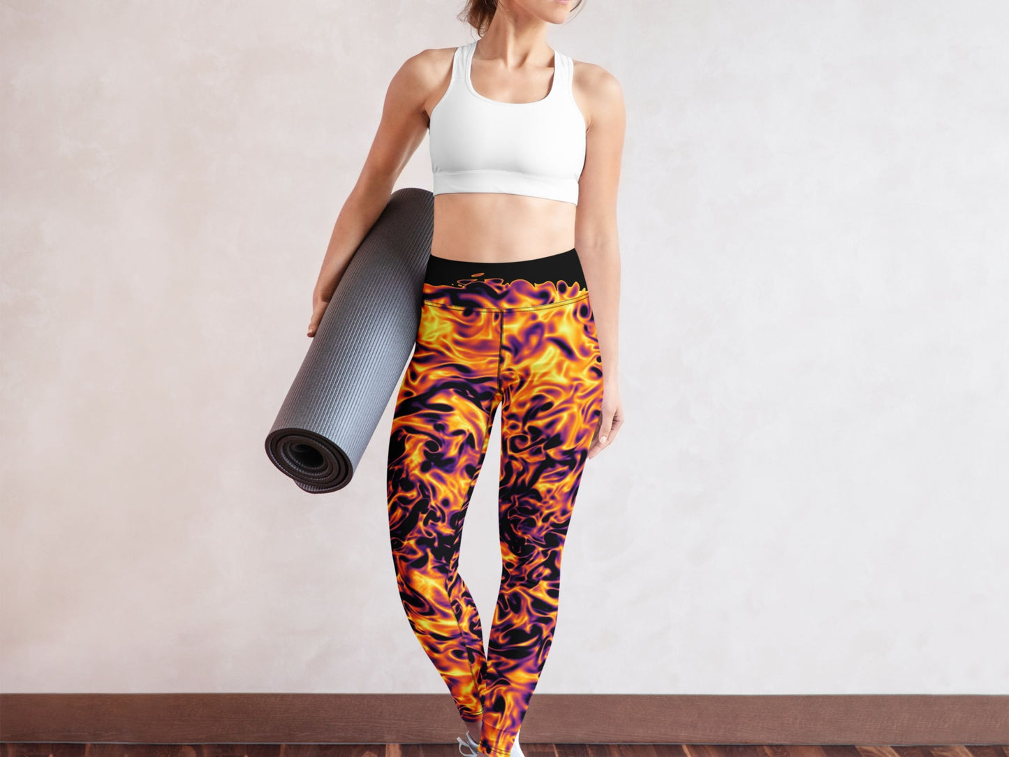 Vorticity Fire Turbulence High Waisted Leggings