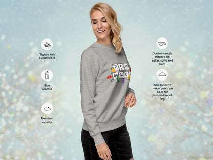 Periodic Table Holiday Sweatshirt for Adults