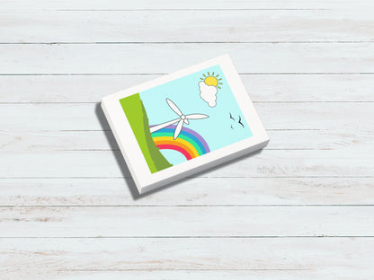 Wind Energy Puzzle for Children, Holiday Gift Idea for Toddlers, Large Pieces Puzzle for Young Kids, Montessori Christmas Gift for Kids.