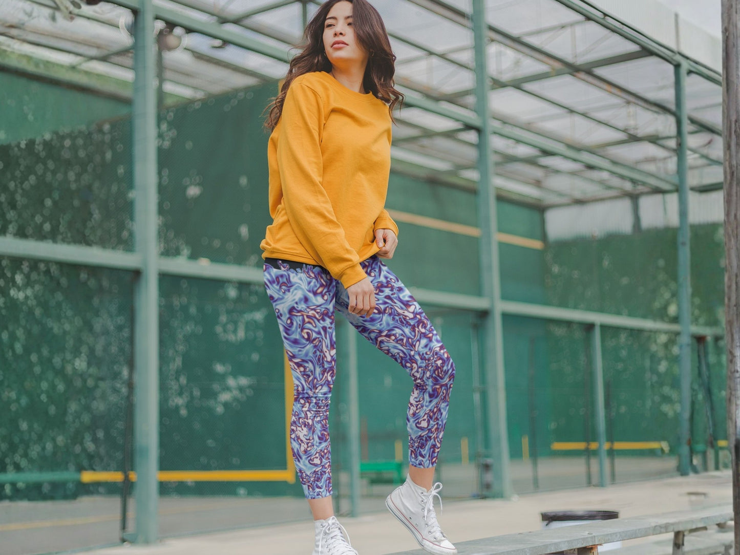 Vorticity Twilight Turbulence High Waisted Leggings