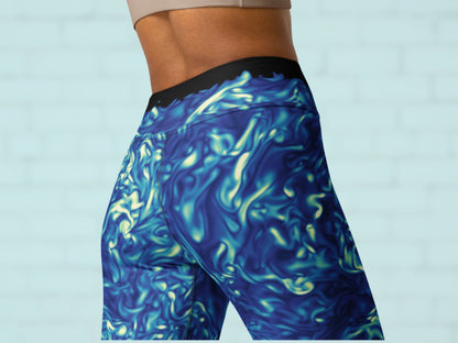 Vorticity Starry Night Turbulence High Waisted Leggings