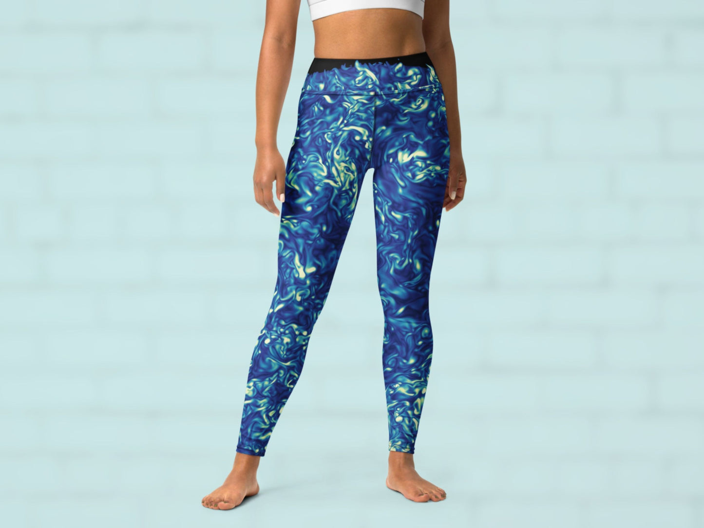 Vorticity Starry Night Turbulence High Waisted Leggings