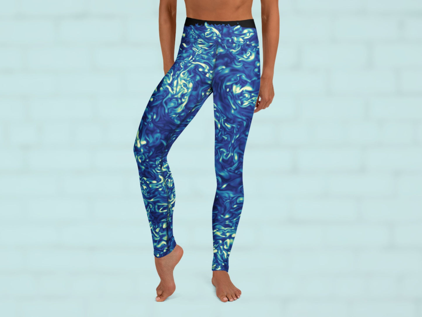 Vorticity Starry Night Turbulence High Waisted Leggings