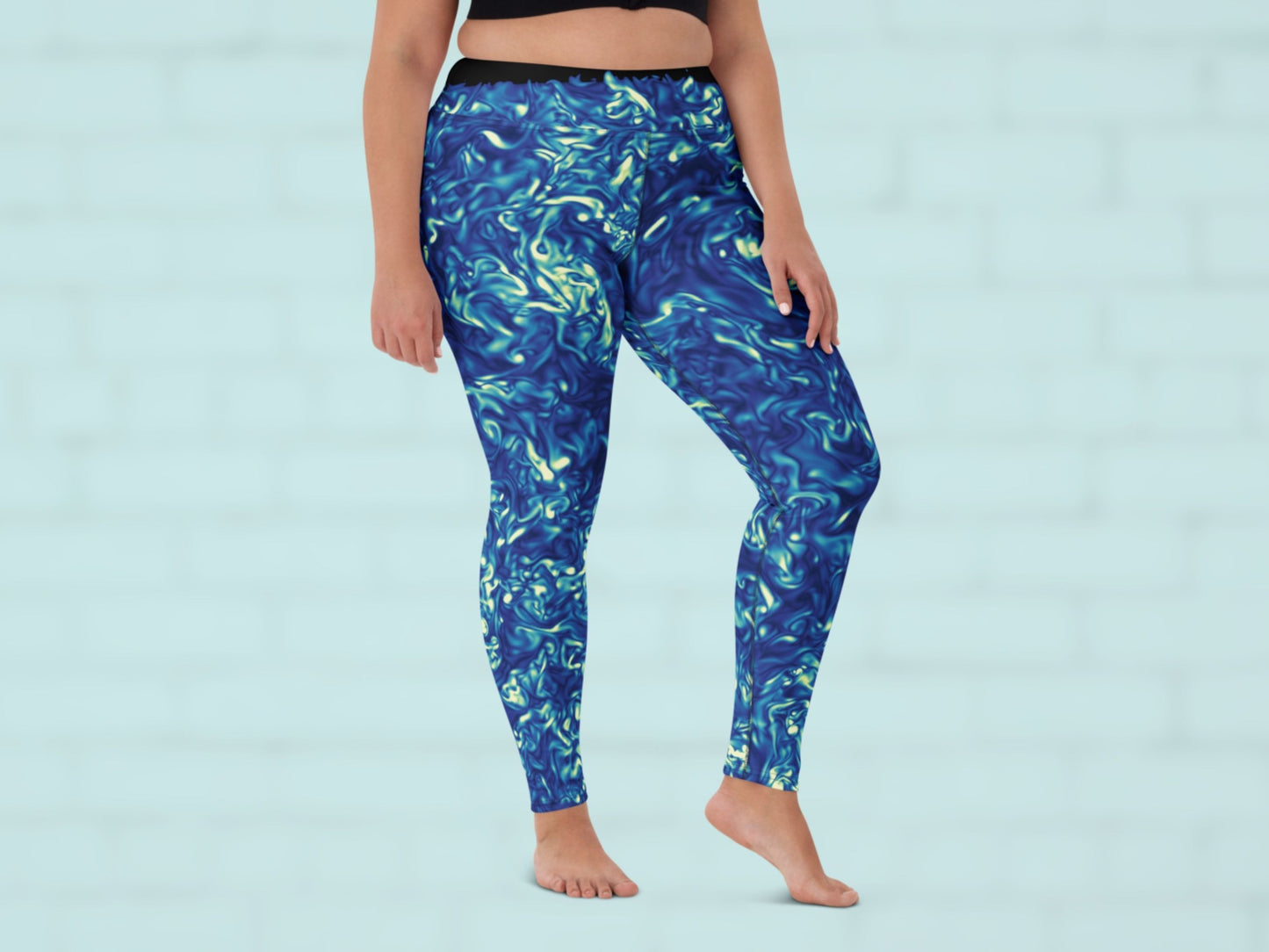 Vorticity Starry Night Turbulence High Waisted Leggings