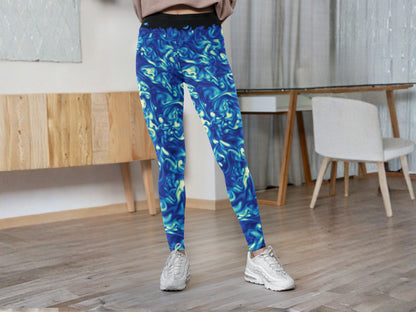 Vorticity Starry Night Turbulence High Waisted Leggings