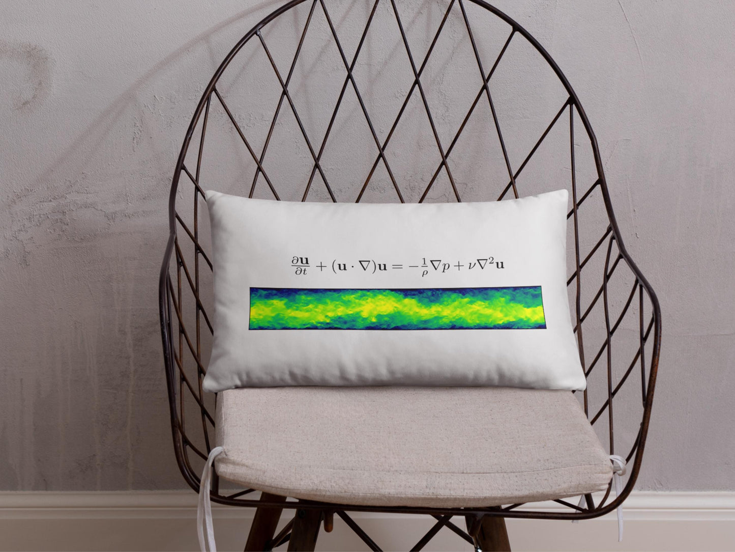 Navier Stokes Turbulence Pillow - Science Pillows