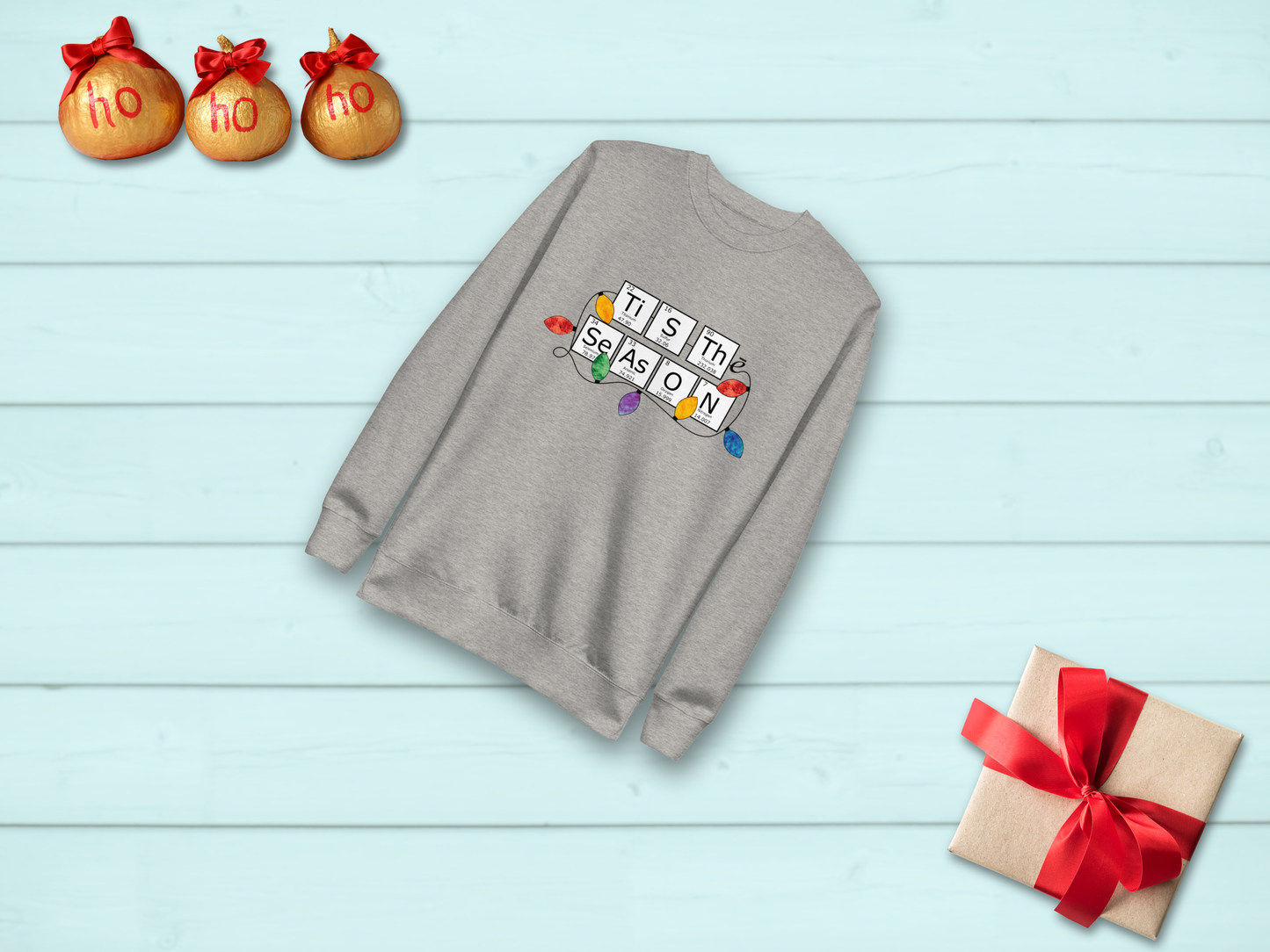 Periodic Table Family Matching Grey Holiday Sweatshirt