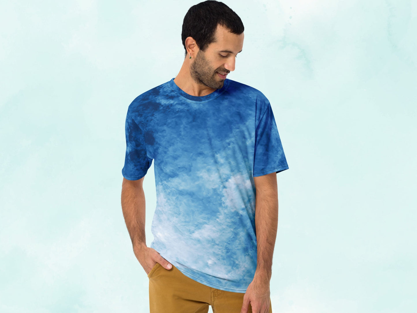 Gradient Light Blue Turbulence T-shirt