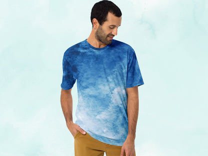 Gradient Light Blue Turbulence T-shirt