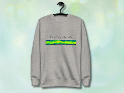 Navier-Stokes Unisex Sweatshirt, Geeky Pullover Jersey for Flow Physics Fluid Mechanics, Fleece Interior Cotton Sweater, Gift for Physicist