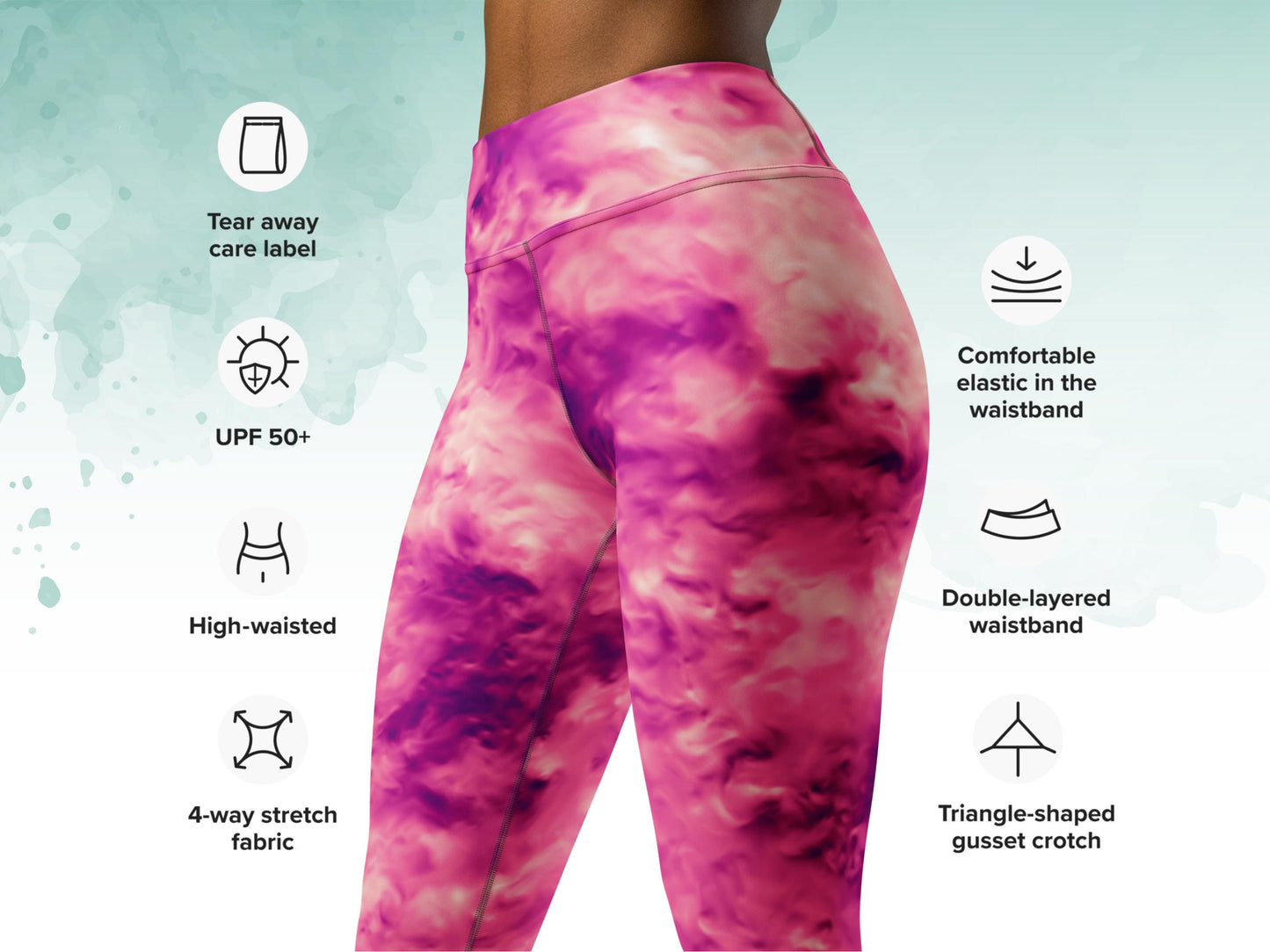 Turbulence Tie-Dye Yoga Set, High-Waist Leggings and Sports Bra