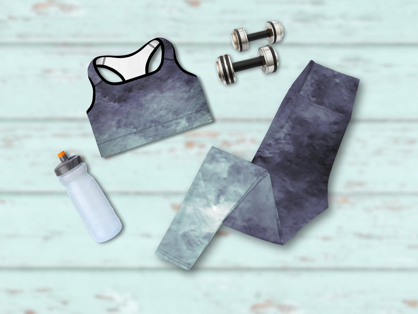 High-Waist Gradient Turbulence Workout Yoga Set