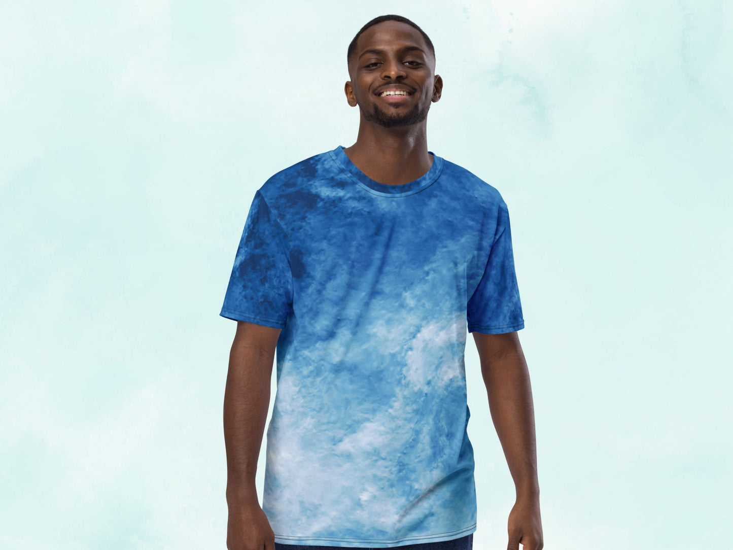 Gradient Light Blue Turbulence T-shirt