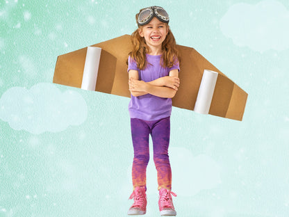 Gradient Magma Turbulence Kids Leggings