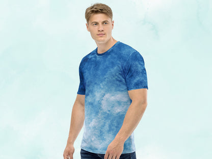 Gradient Light Blue Turbulence T-shirt