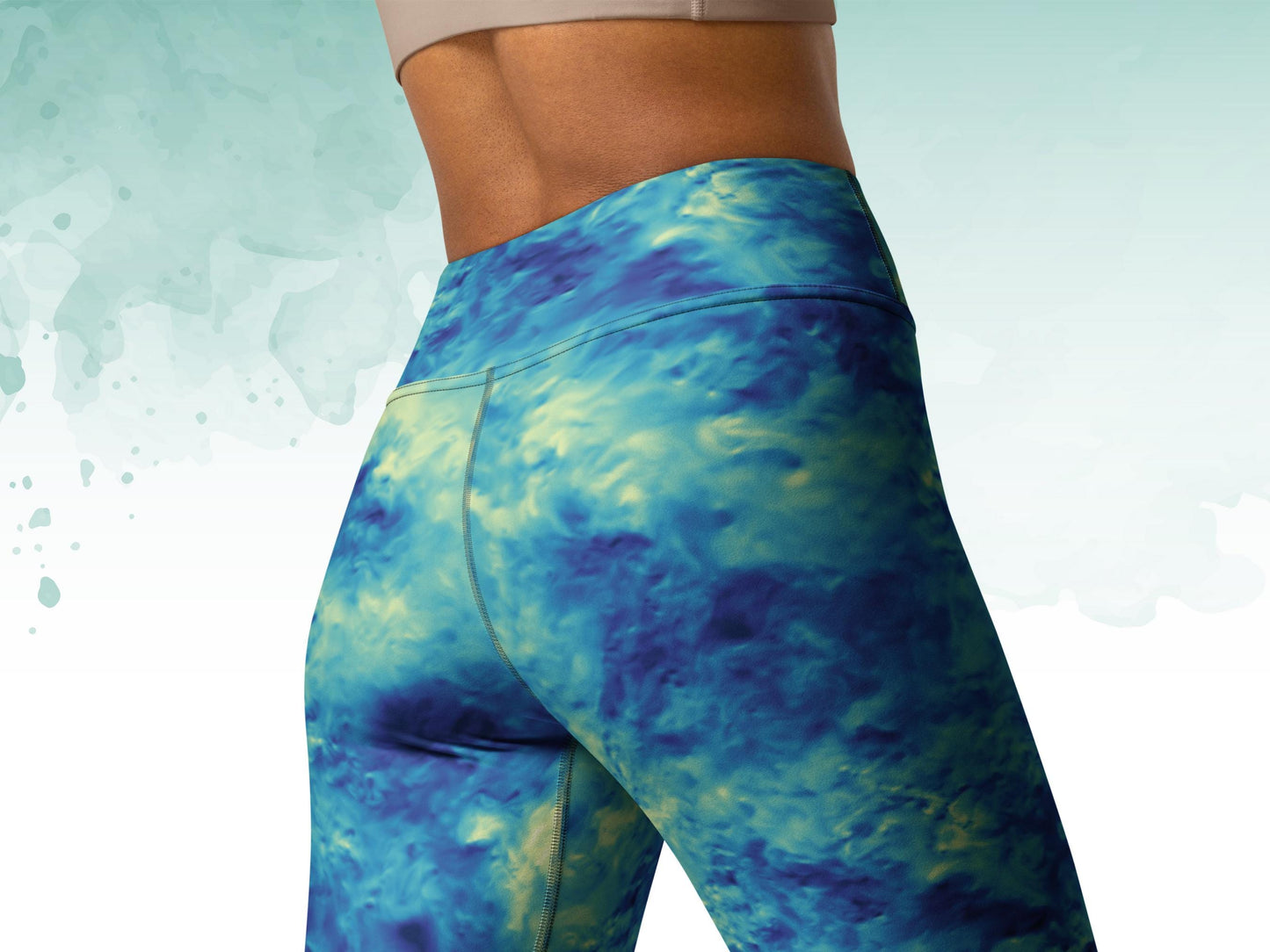 Turbulence Tie-Dye Yoga Set, High-Waist Leggings and Sports Bra