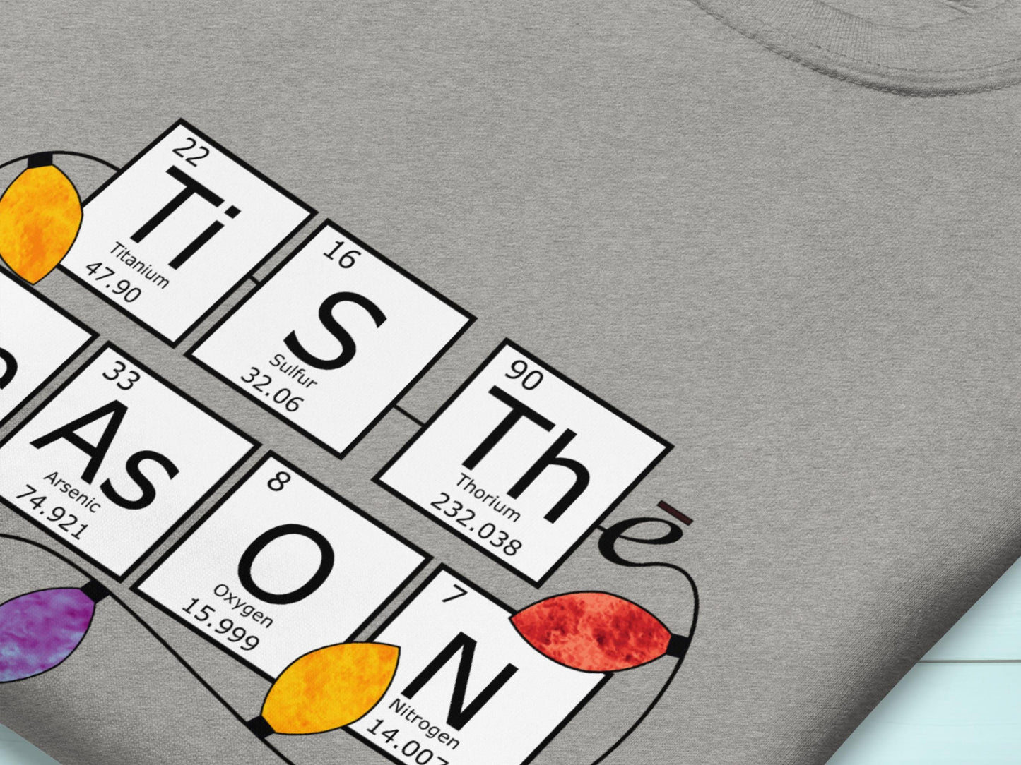 Periodic Table Holiday Sweatshirt for Adults