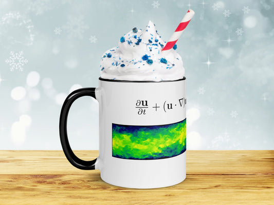 Navier-Stokes equation ceramic 11 oz Mug , Flow Physics Fluid Mechanics Cup,  Science Coffee/Tea Mug, Functional Gift for Engineer Physicist