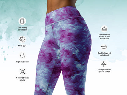 Turbulence Tie-Dye Yoga Set, High-Waist Leggings and Sports Bra