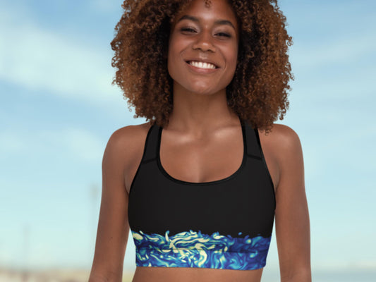 Vorticity Starry Night Turbulence Padded Sports Bra
