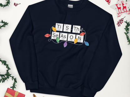 Periodic Table Family Matching Navy Holiday Sweatshirt
