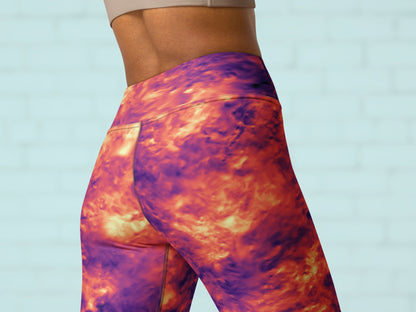 Tie Dye Magma Turbulence High Waisted Leggings