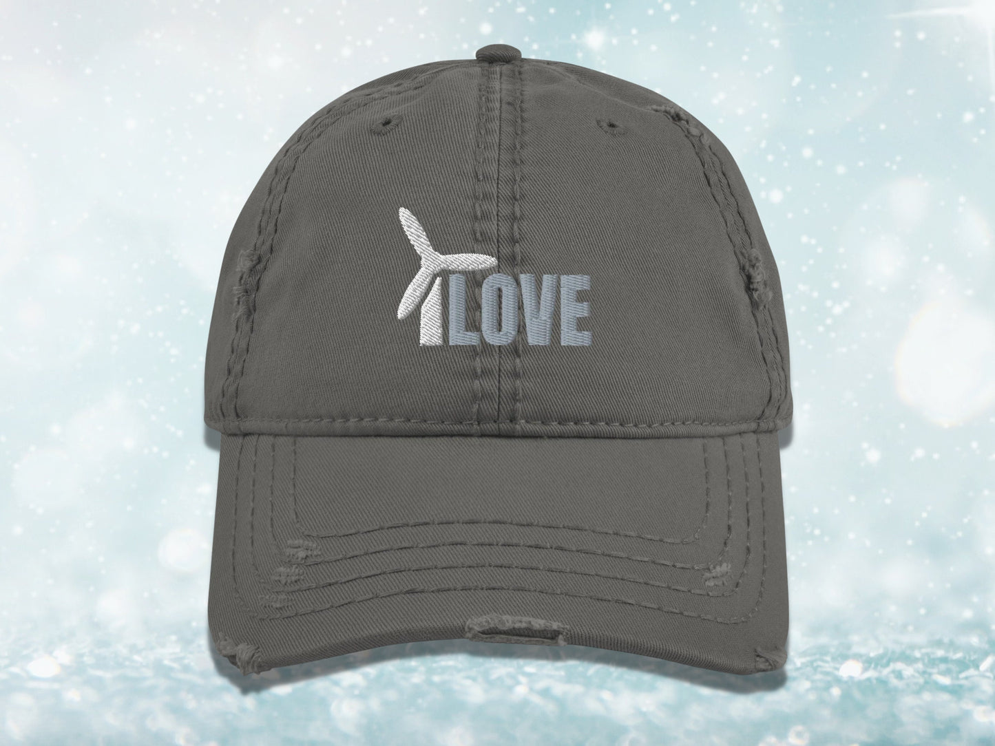 Love Wind Energy 3D Embroidered Baseball Dad Cap Hat