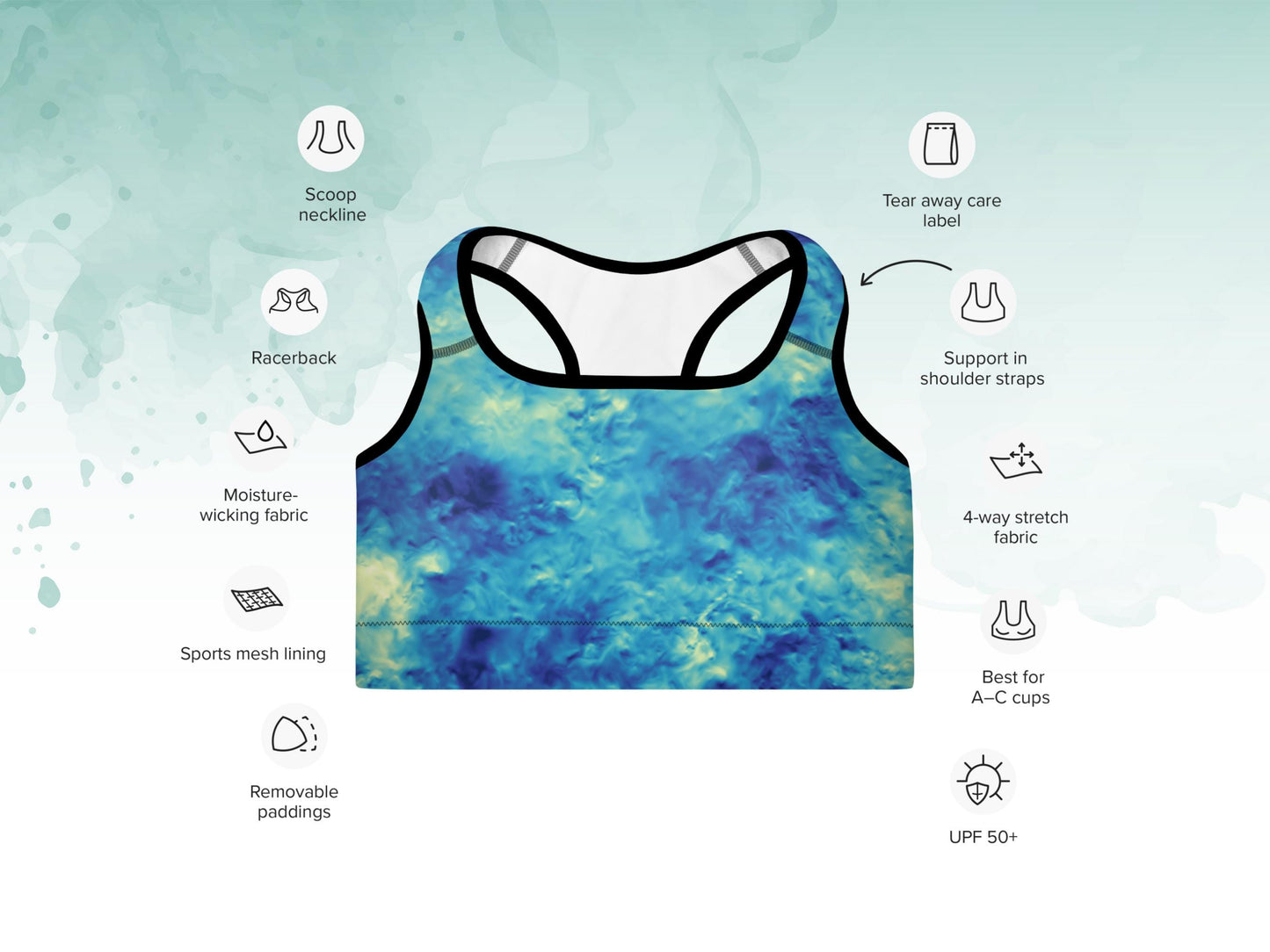 Turbulence Tie-Dye Yoga Set, High-Waist Leggings and Sports Bra