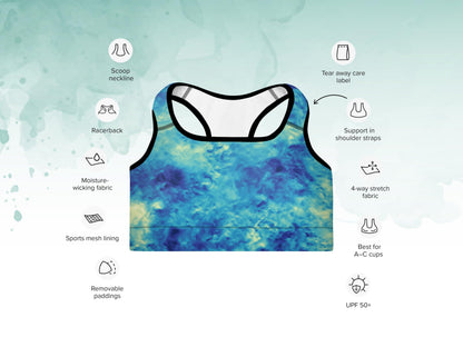 Turbulence Tie-Dye Yoga Set, High-Waist Leggings and Sports Bra