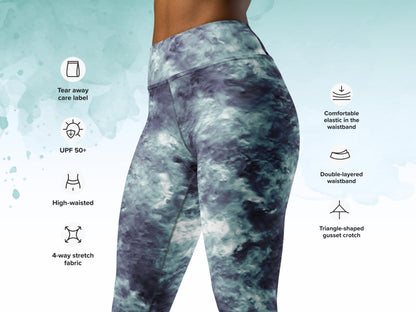 Turbulence Tie-Dye Yoga Set, High-Waist Leggings and Sports Bra