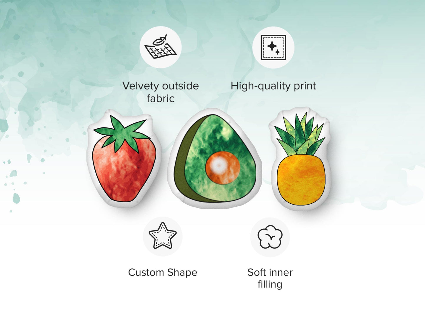 Turbulent Fruit Pillows - Science Pillows