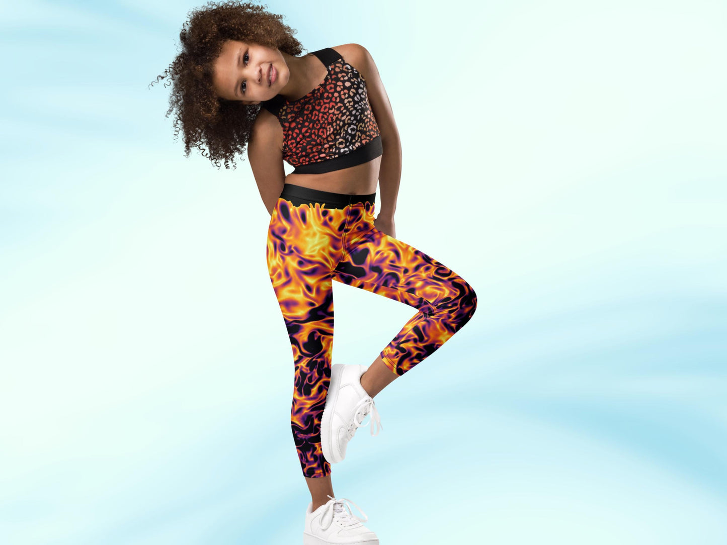 Kids Science Leggings – Soft, Stretchy, Colorful Pants for Active Play, Elastic Waistband, Fun Summer Outfit with Bold Print