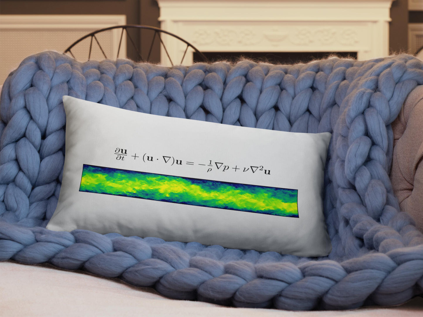 Navier Stokes Turbulence Pillow - Science Pillows