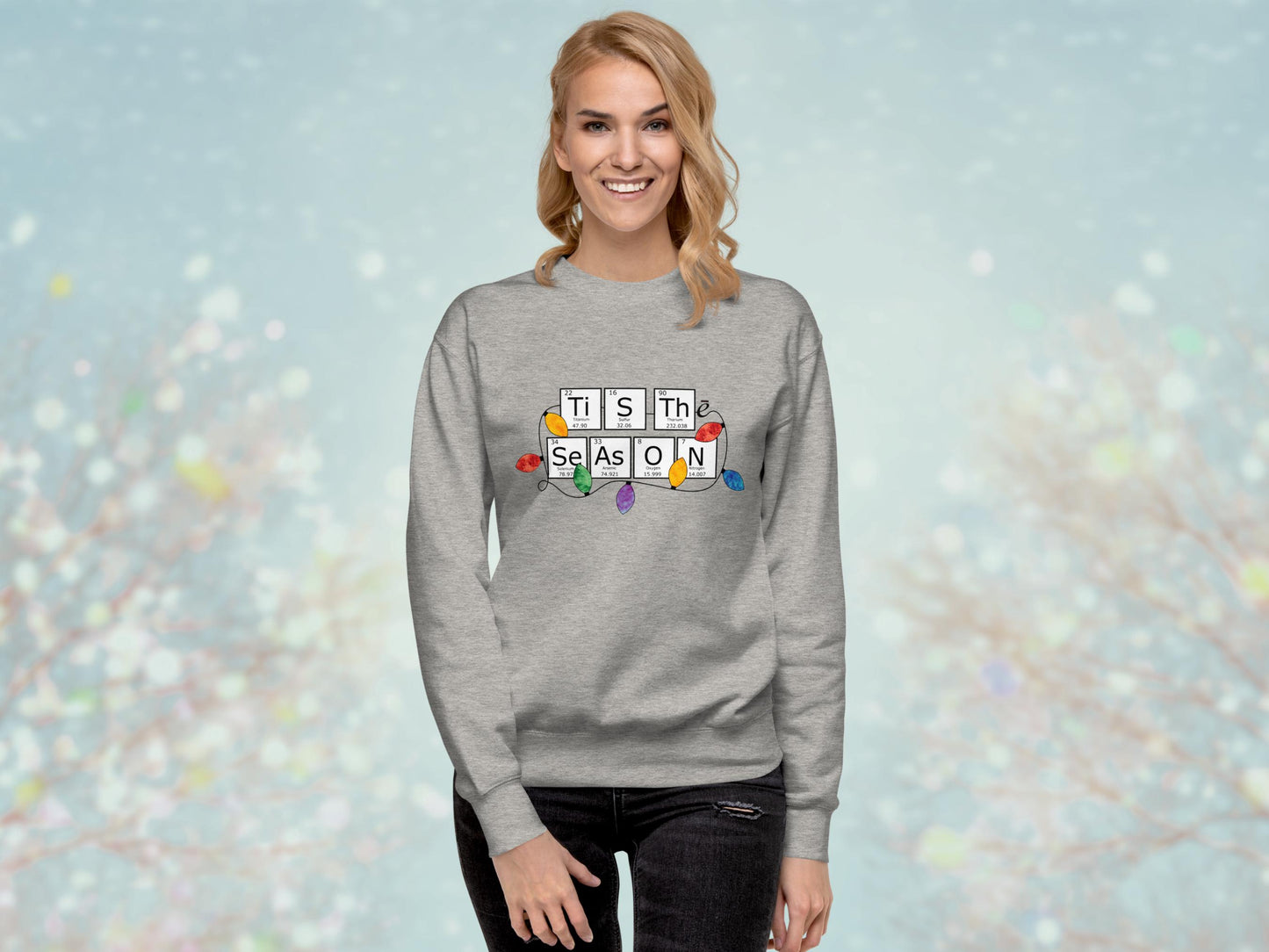 Periodic Table Holiday Sweatshirt for Adults