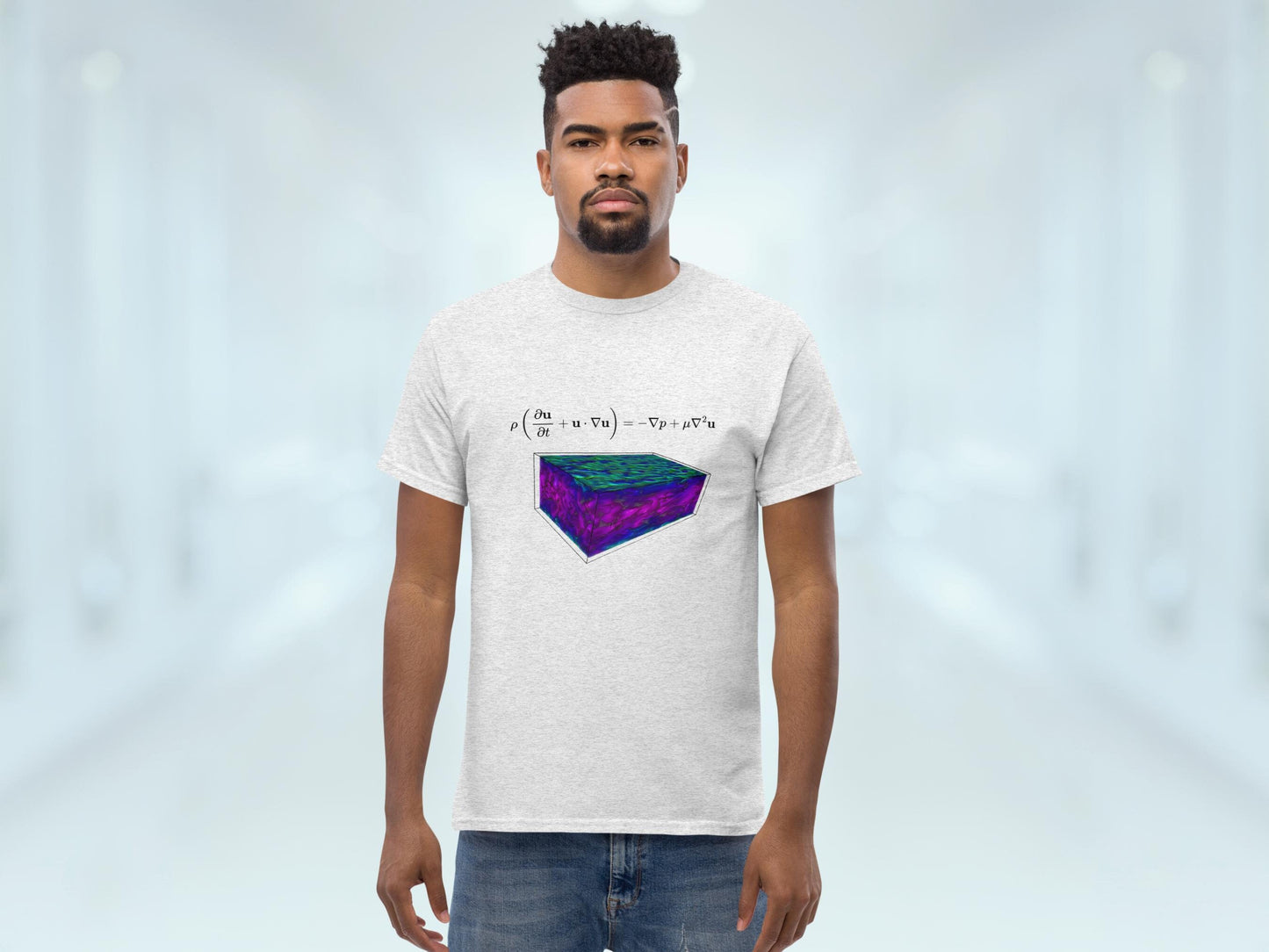 Navier-Stokes equation Mechanical Engineering Science Tee, Unisex Short-Sleeve Shirt, Geeky T-Shirt for Flow Physics Fluid Mechanics Lovers