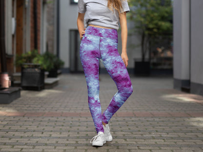 Tie Dye Galaxy Turbulence High Waisted Leggings