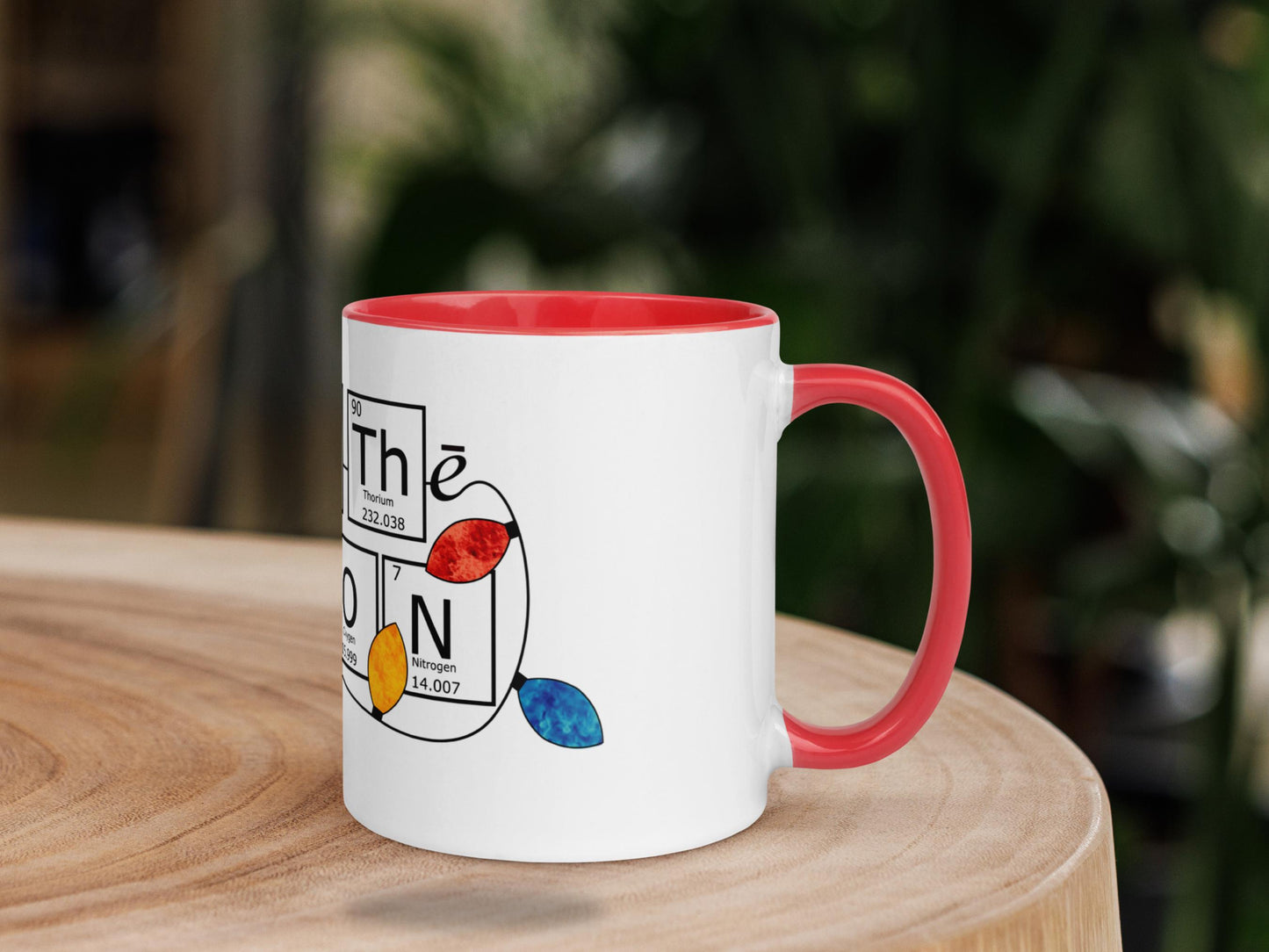 Red Ceramic Chemistry Mug, Holiday Coffee Mug Gift, Science-Themed Christmas Design, Festive STEM Lover Mug, Festive 11 oz Cup, Chemist Gift